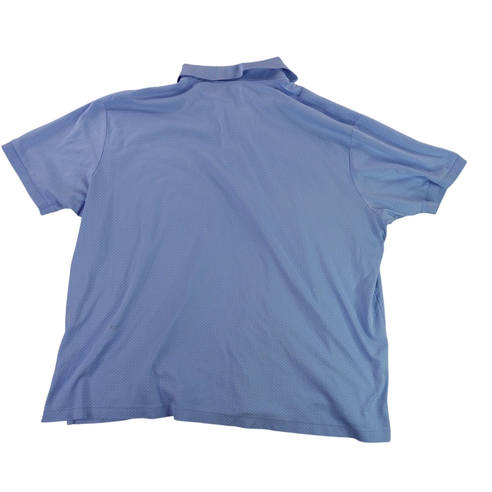 Polo Ralph Lauren Mens 4XB Blue Micro Dot Short Sleeve Polo Shirt Big & Tall - Picture 7 of 8